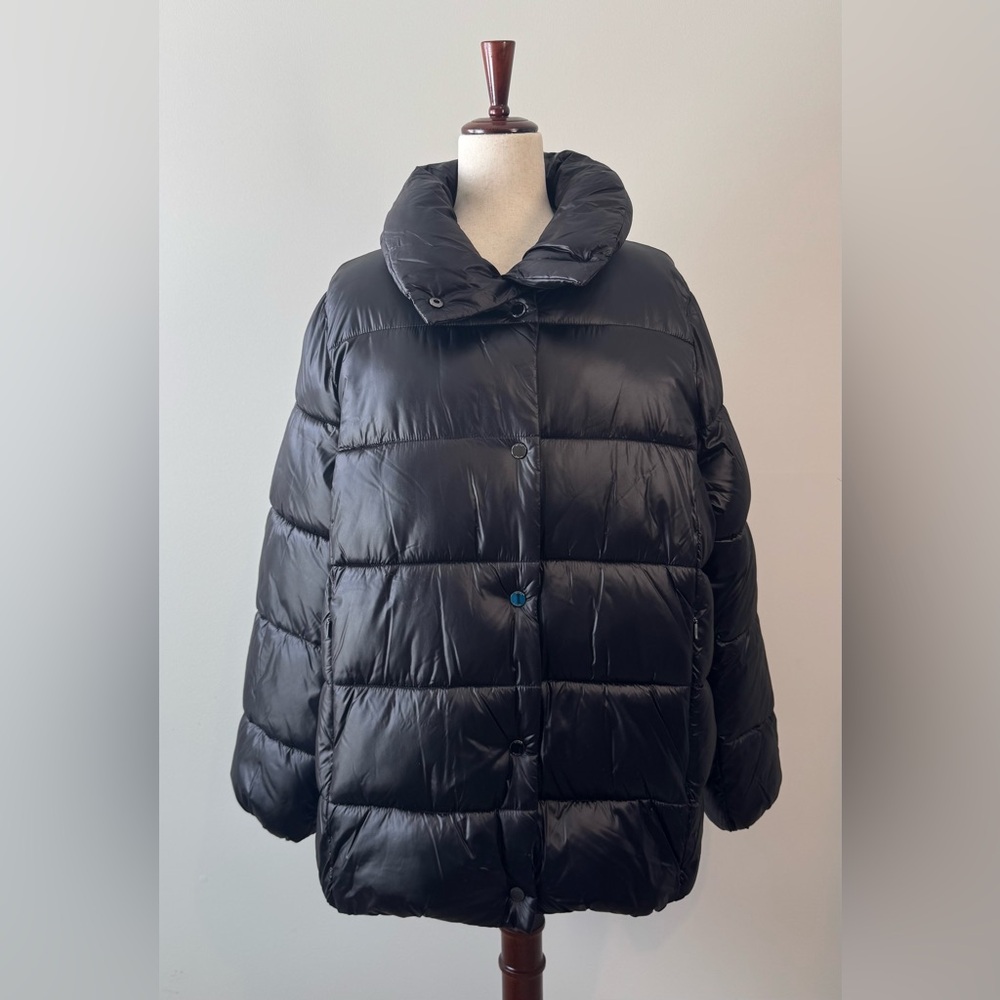 BCBGeneration Water Resistant Snap Front Black Pu… - image 4